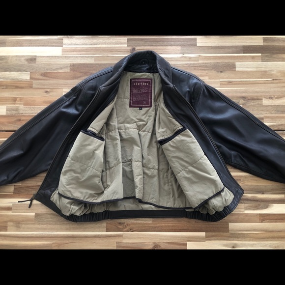 Couture by J. Park Leather Bomber Jacket - Picture 3 of 4